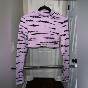 H&M cropped high neck long sleeve crop top